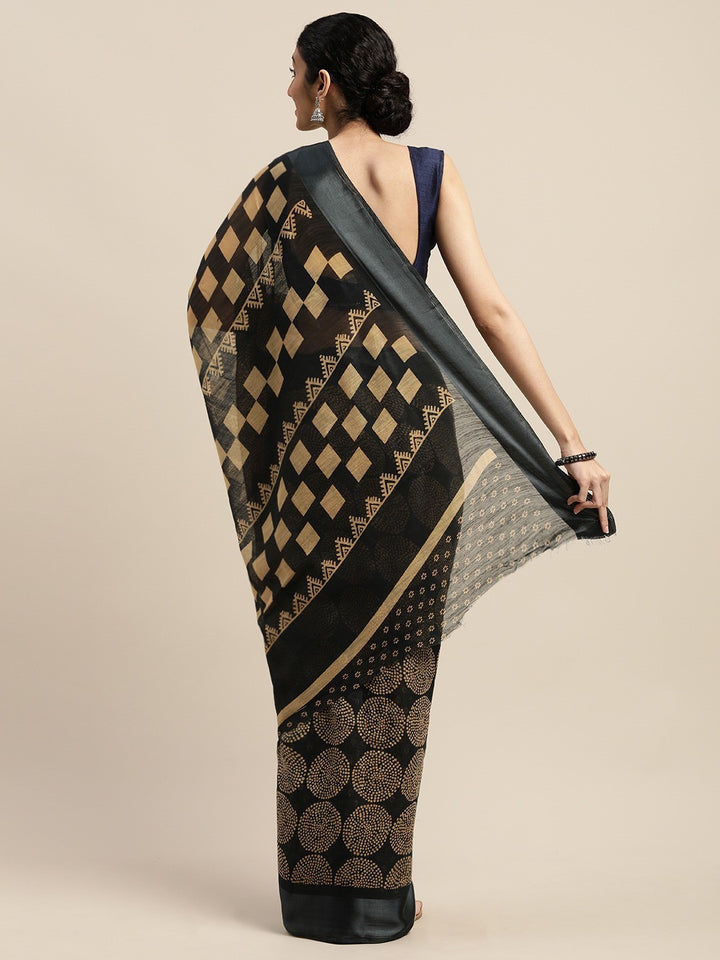 ZERESOUQ-Black-Art-Silk-Printed-Classy-Saree