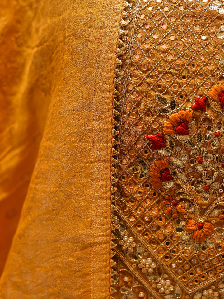 Yellow-Gold-Chenderi-Embroidered-3-Piece-Kurta-Set