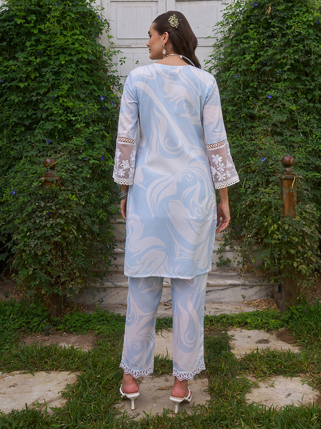 Blue-Cotton-Marble-Printed-Co-Ord-Set