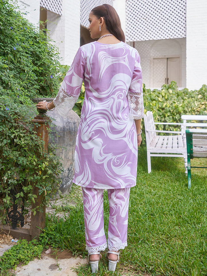 Purple-Cotton-Marble-Printed-Co-Ord-Set