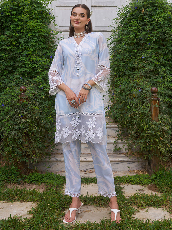 Blue-Cotton-Marble-Printed-Co-Ord-Set