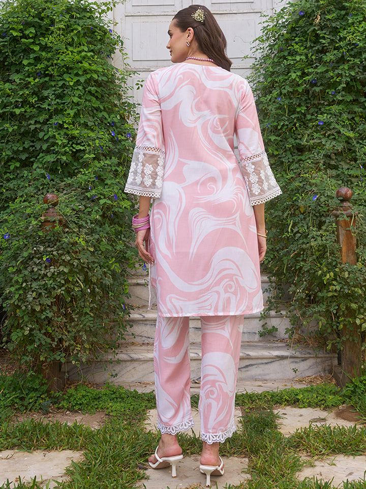 Pink-Cotton-Marble-Printed-Co-Ord-Set