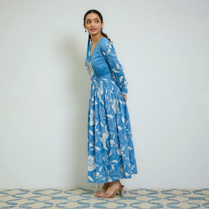 Sky-Blue-Cotton-Overlap-Embroidered-Maxi-Dress