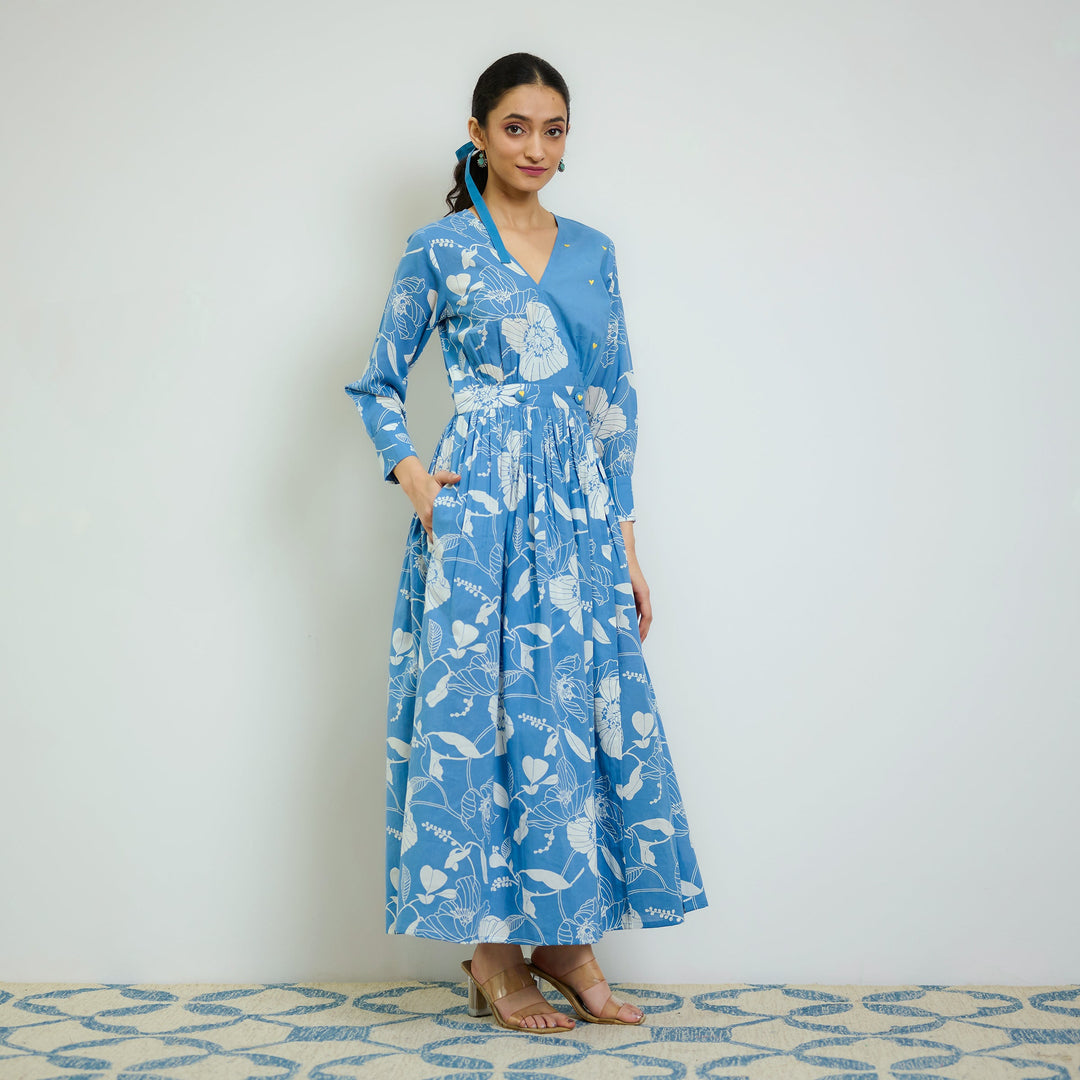 Sky-Blue-Cotton-Overlap-Embroidered-Maxi-Dress