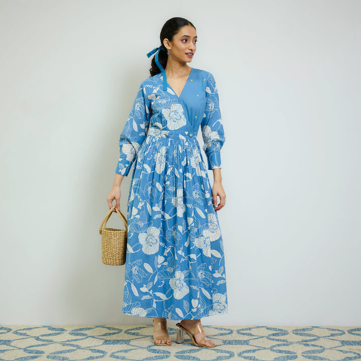 Sky-Blue-Cotton-Overlap-Embroidered-Maxi-Dress