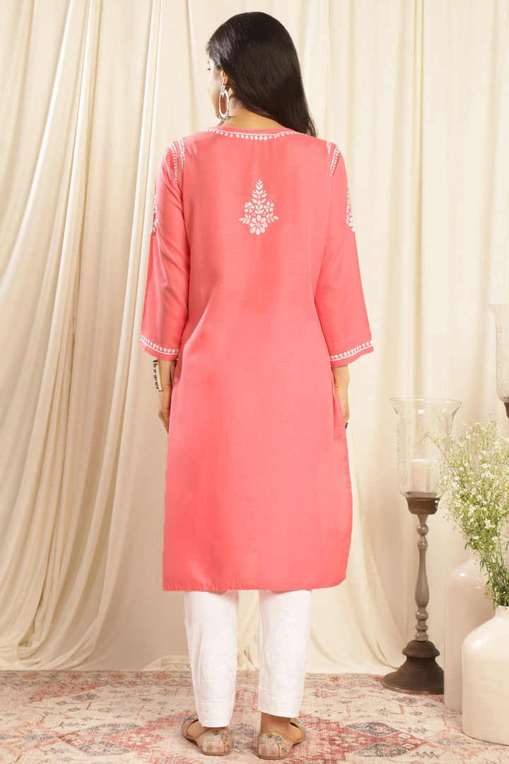 Crimson-Modal-Chikankari-Kurta