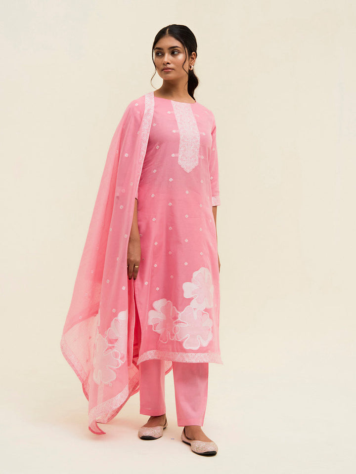 Pink-Chanderi-Jacquard-Floral-Self-Woven-3-Piece-Kurta-Set