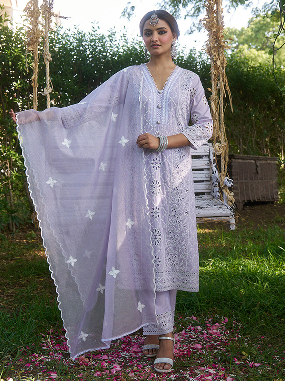 Lavender-Cotton-Schiffli-Embroidered-3-Piece-Kurta-Set