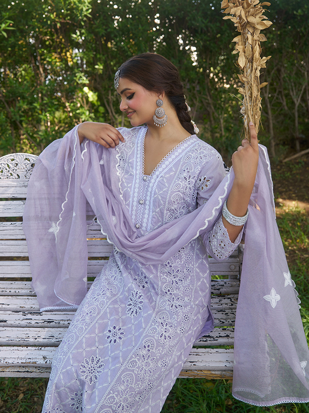 Lavender-Cotton-Schiffli-Embroidered-3-Piece-Kurta-Set