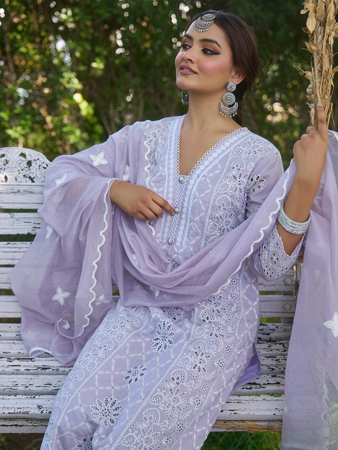 Lavender-Cotton-Schiffli-Embroidered-3-Piece-Kurta-Set