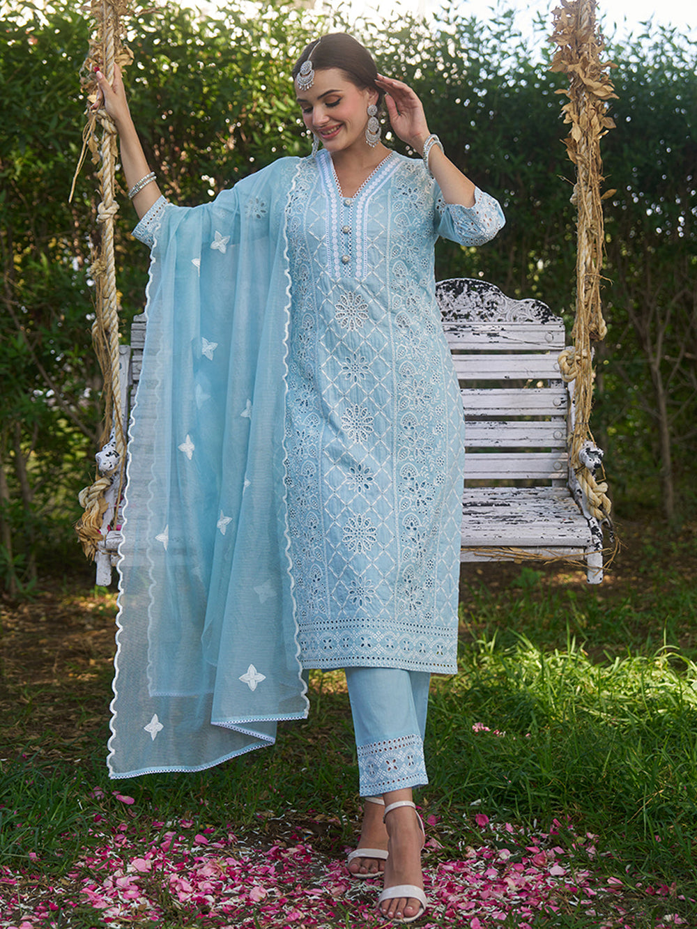 Blue-Cotton-Schiffli-Embroidered-3-Piece-Kurta-Set