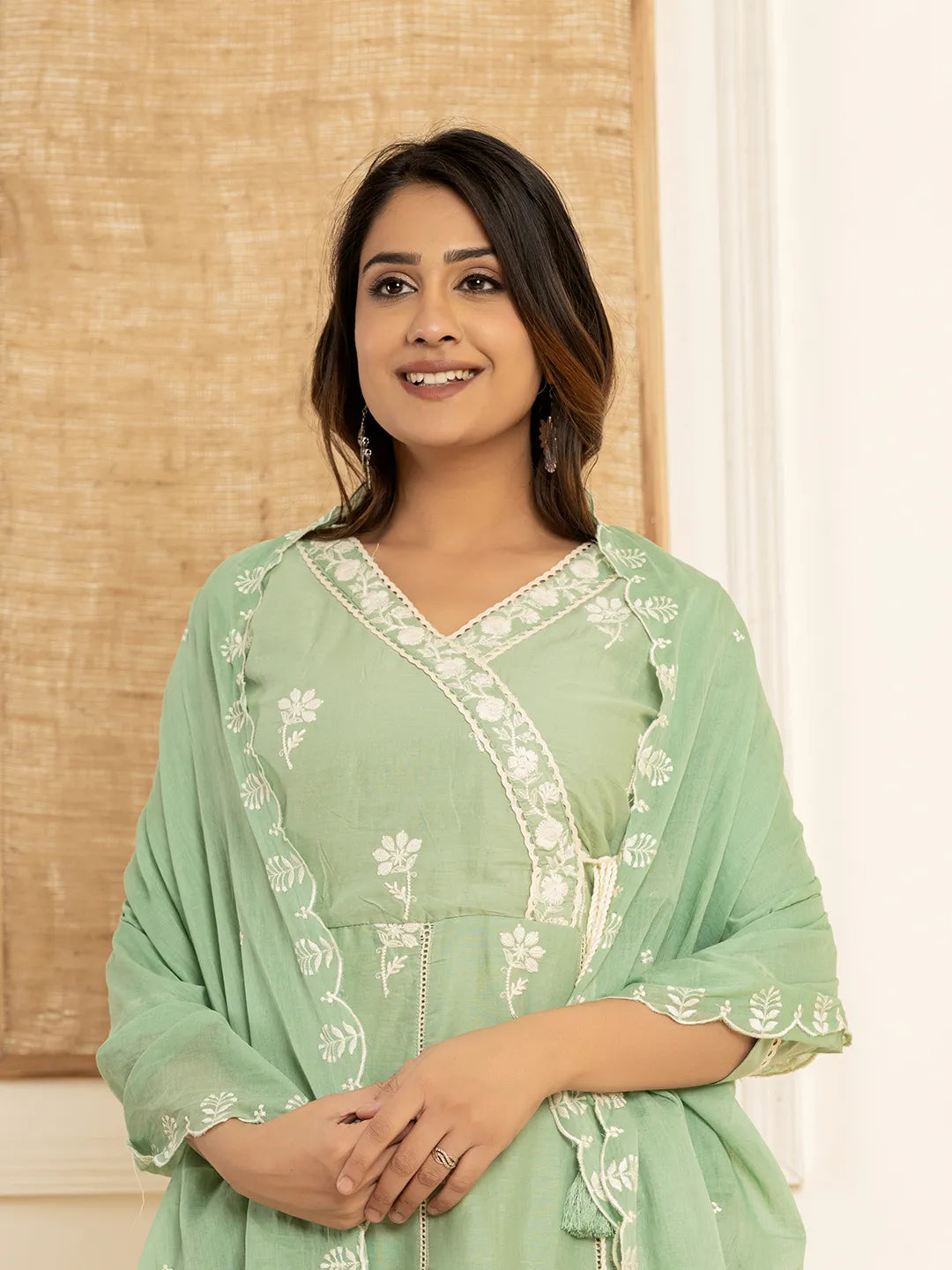 Sea-Green-Cotton-Embroidered-3-Piece-Kurta-Set