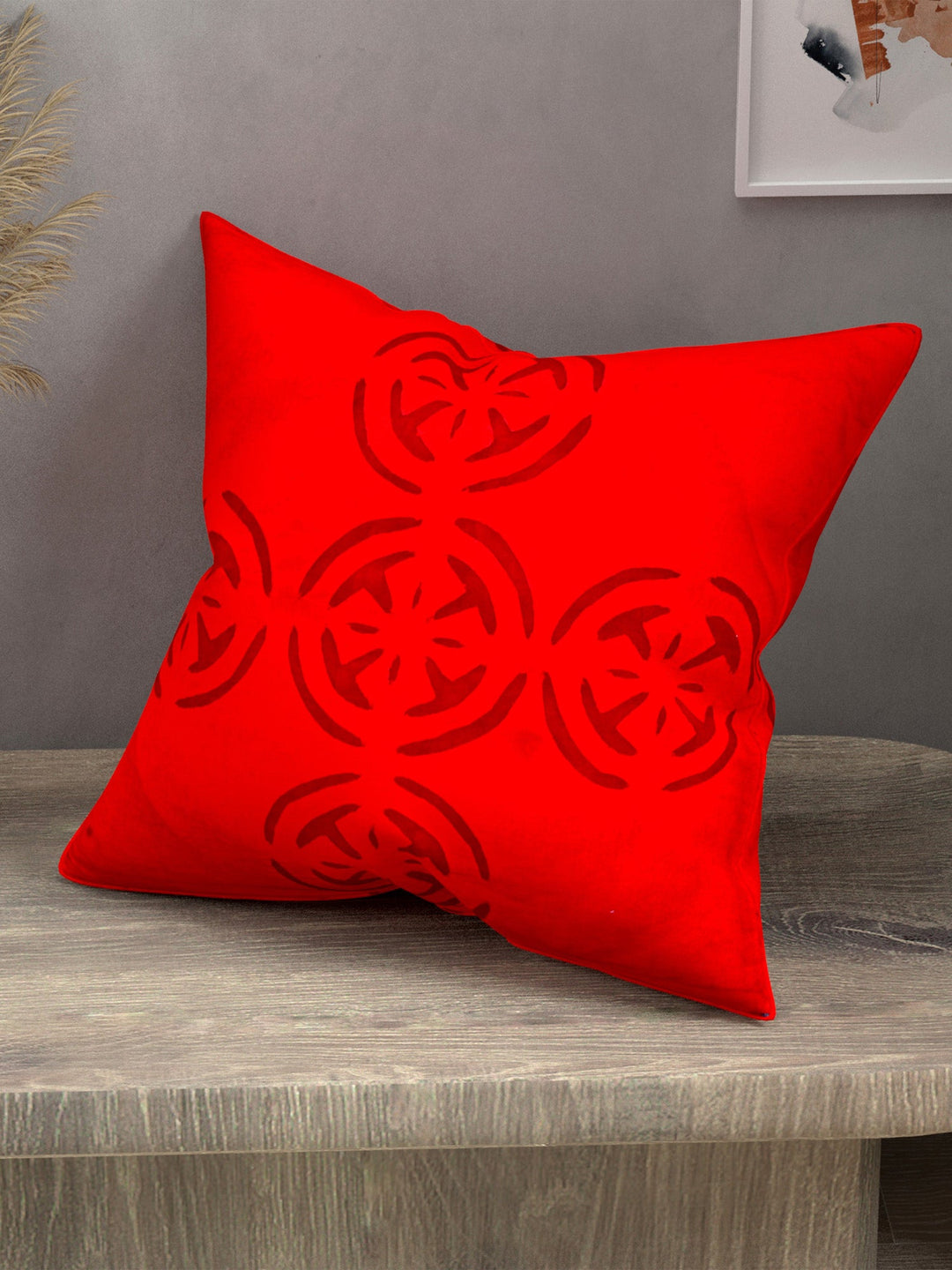 Red-Cotton-Handmade-Applique-Work-Cushion-Cover