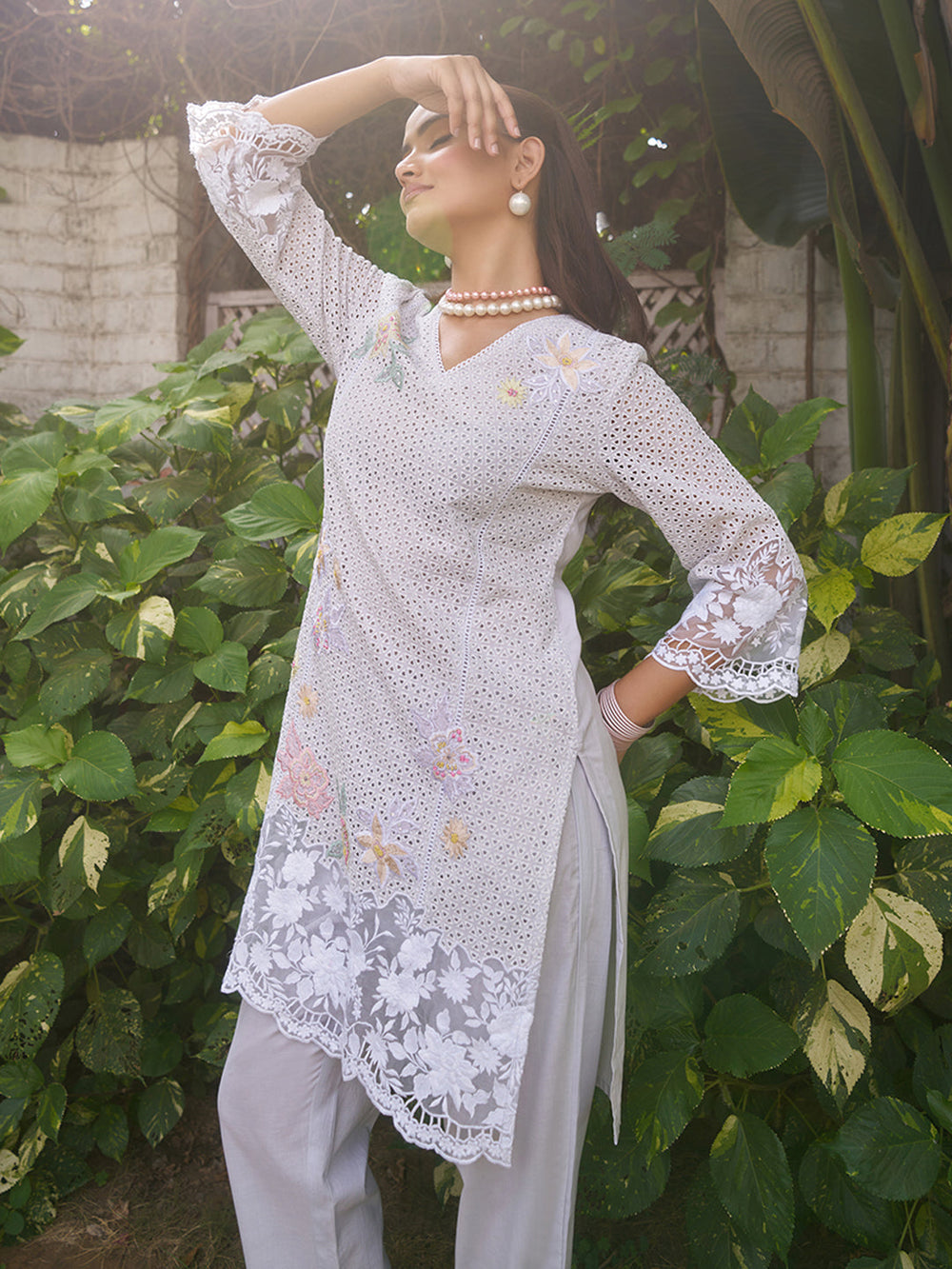 Grey-Cotton-Schiffli-Embroidered-2-Piece-Kurta-Set