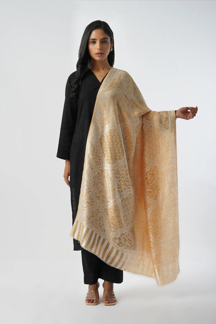 Yellow Rabiya Superfine Wool Kani Shawl