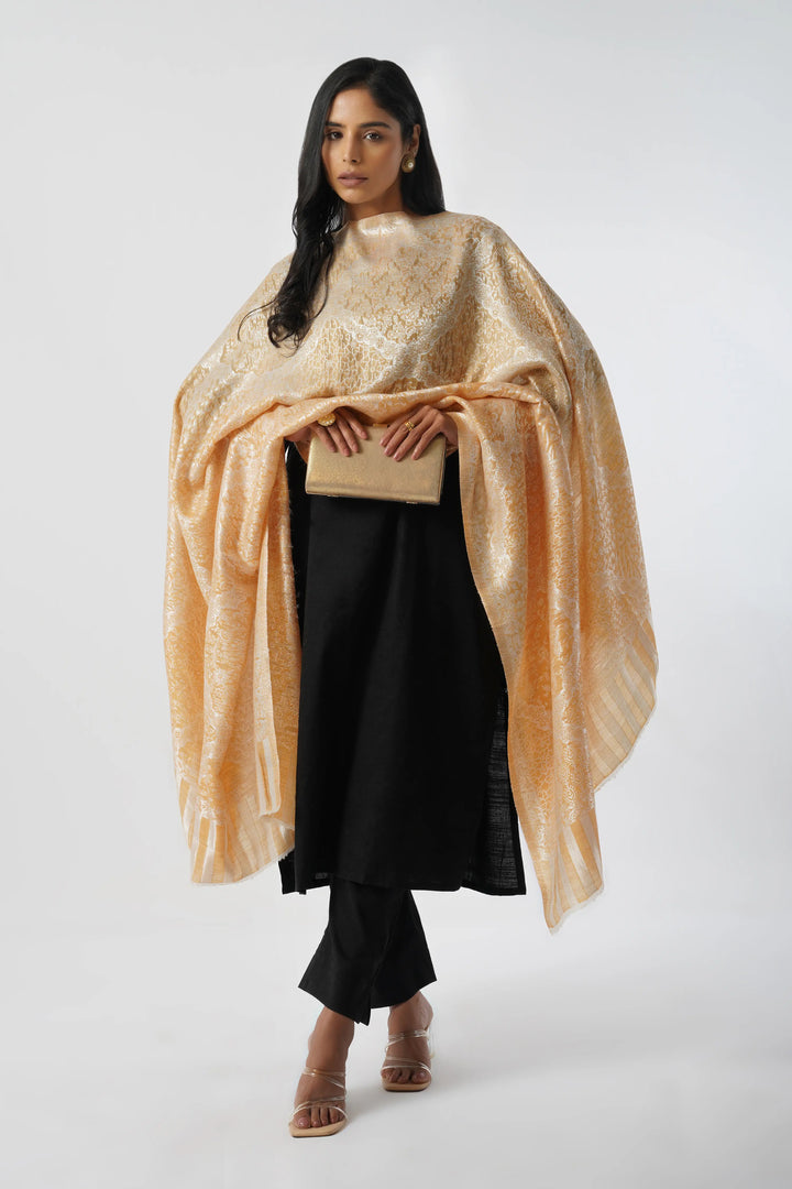 Yellow Rabiya Superfine Wool Kani Shawl