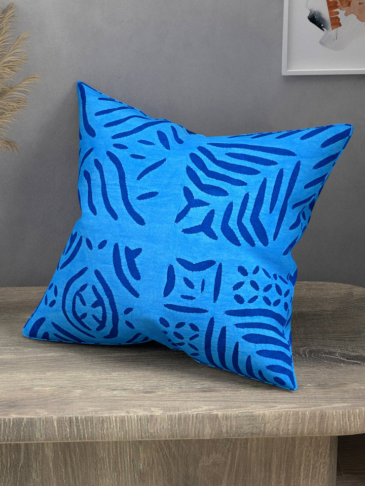 Blue-Cotton-Handmade-Applique-Work-Cushion-Cover