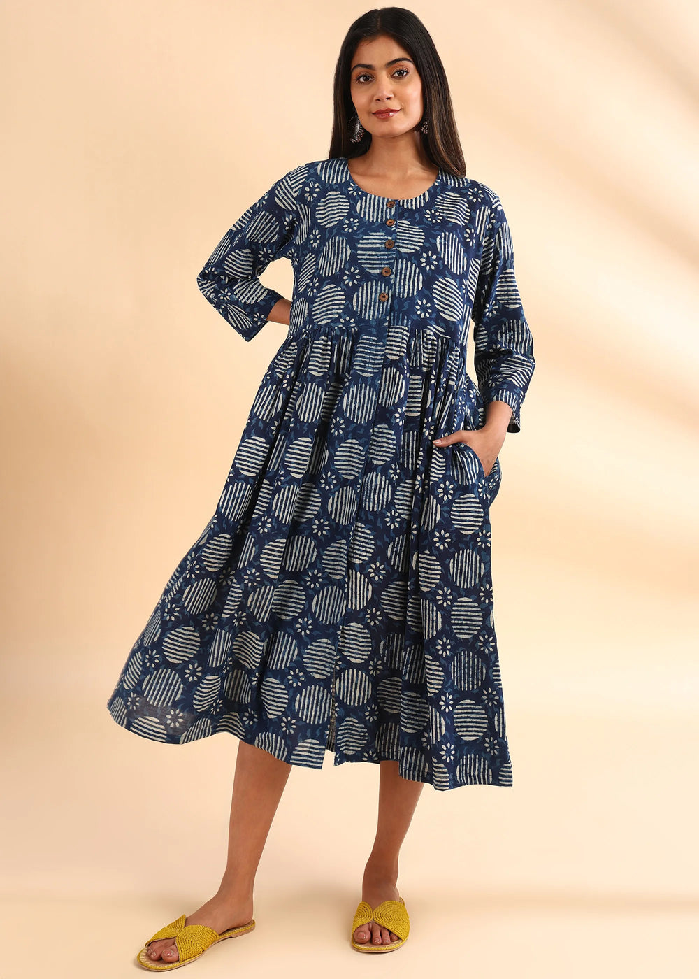 Indigo-Blue-Cotton-Daboo-Dress