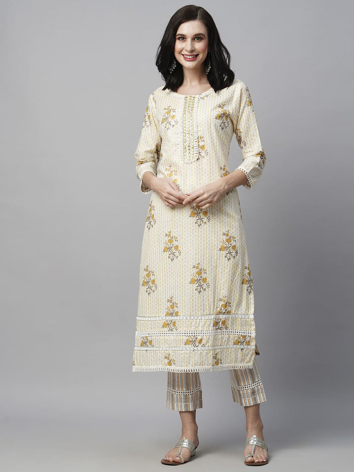 Yellow-Pure-Cotton-Printed-Straight-3-Piece-Kurta-Set