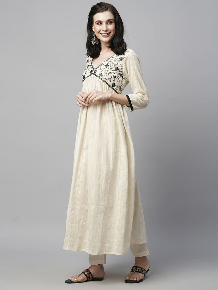 Cream-Pure-Cotton-Floral-Yoke-Design-3-Piece-Kurta-Set