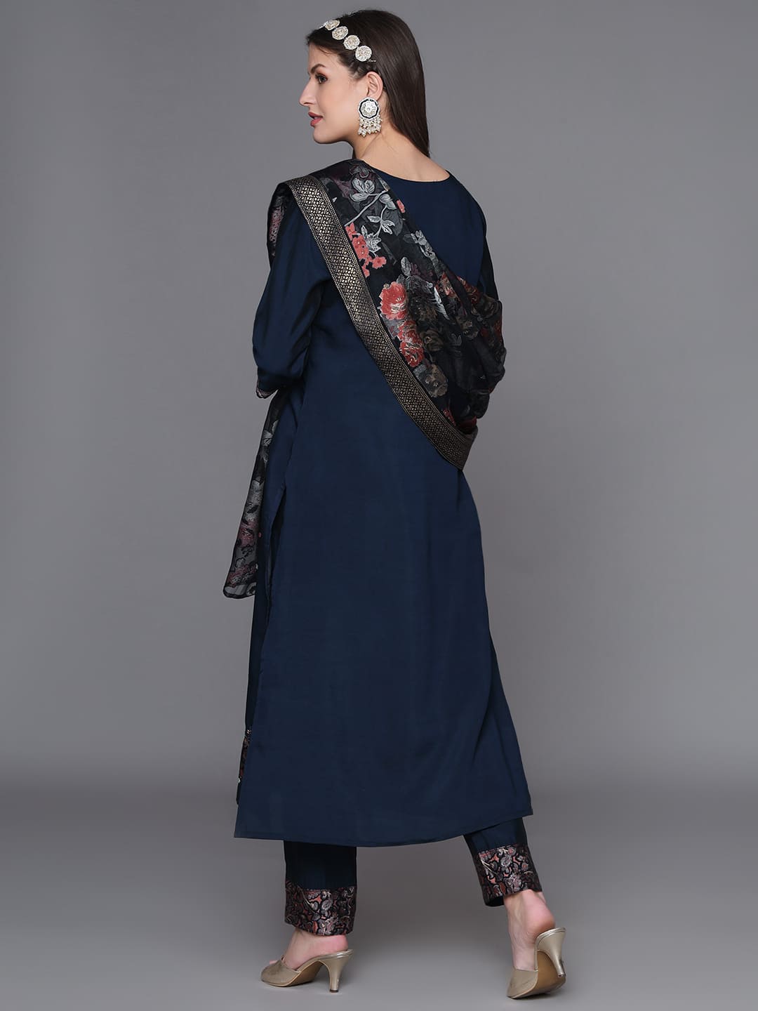 Blue-Silk-Blend-Hand-Work-Detailing-3-Piece-Kurta-Set