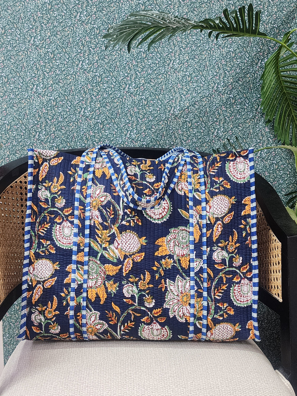 Navy-Blue-Jute-Handblock-Printed-Tote-Bag-Without-Zip