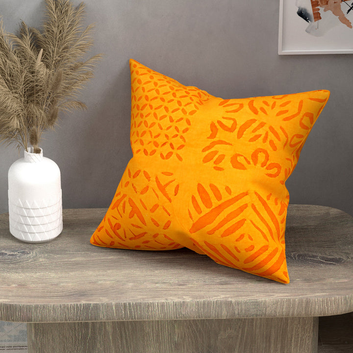 Orange-Cotton-Handmade-Applique-Work-Cushion-Cover