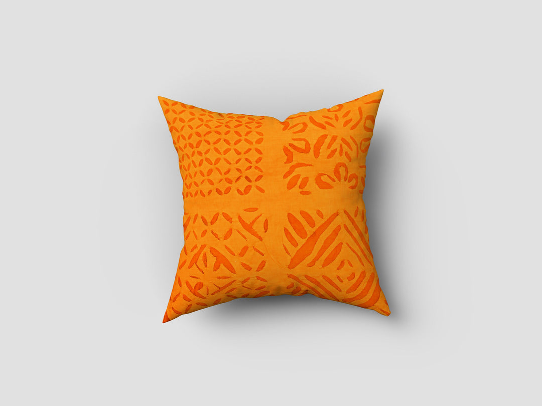 Orange-Cotton-Handmade-Applique-Work-Cushion-Cover