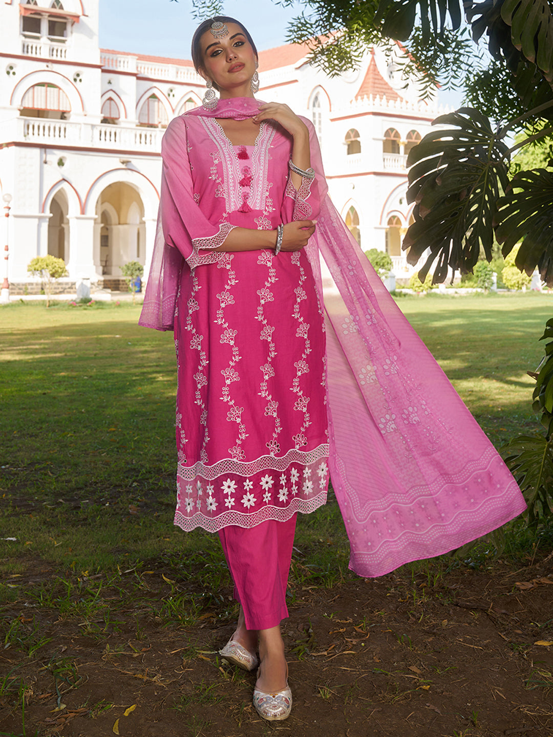 Pink-Cotton-Schiffli-Embroidered-3-Piece-Kurta-Set