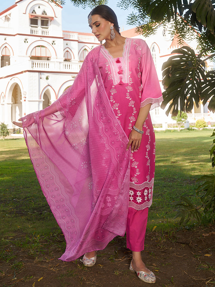 Pink-Cotton-Schiffli-Embroidered-3-Piece-Kurta-Set