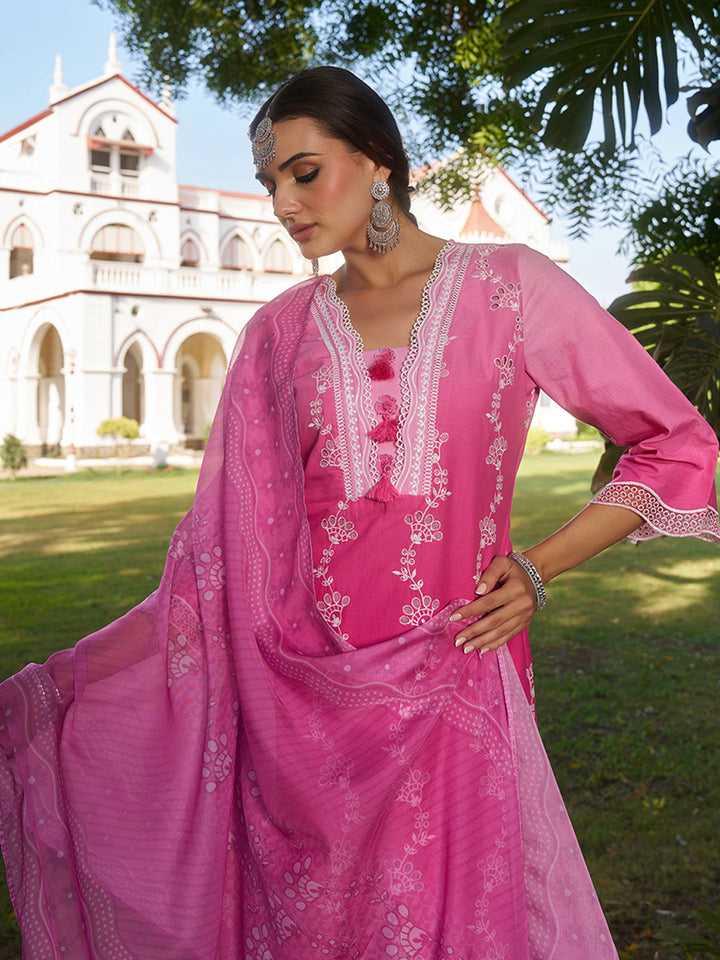 Pink-Cotton-Schiffli-Embroidered-3-Piece-Kurta-Set