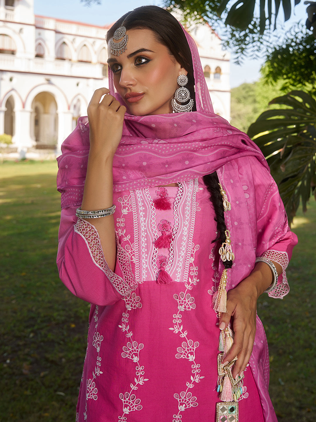 Pink-Cotton-Schiffli-Embroidered-3-Piece-Kurta-Set