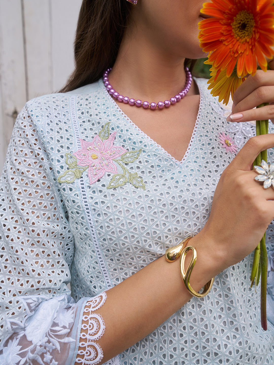 Blue-Cotton-Schiffli-Embroidered-2-Piece-Kurta-Set