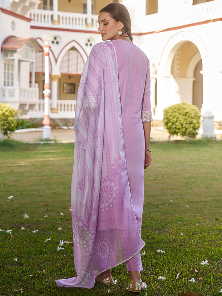 Lavender-Cotton-Floral-Embroidered-3-Piece-Kurta-Set