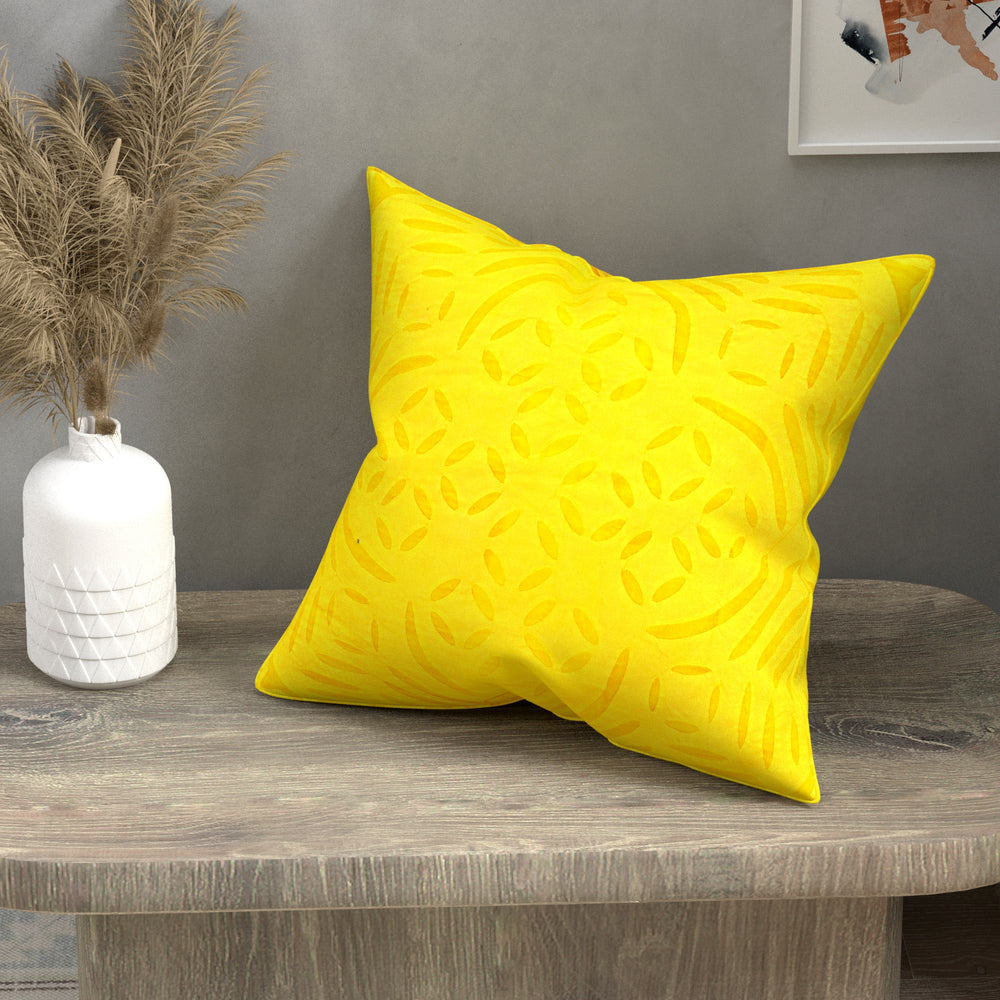 Yellow-Cotton-Handmade-Applique-Work-Cushion-Cover