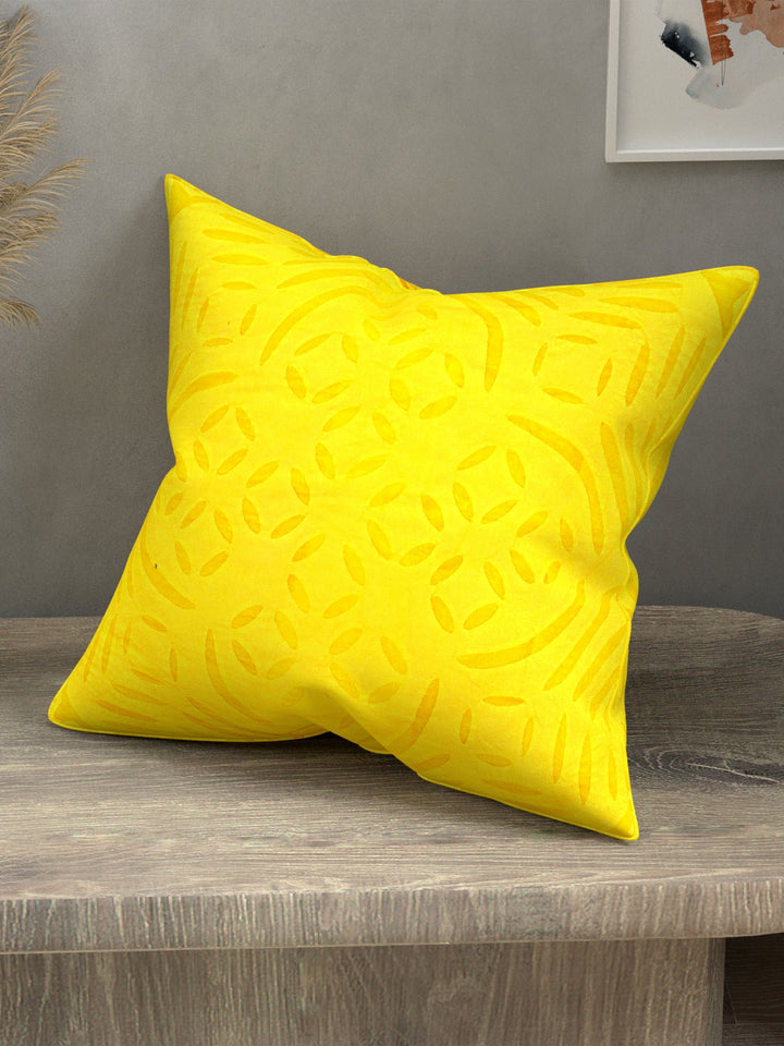 Yellow-Cotton-Handmade-Applique-Work-Cushion-Cover