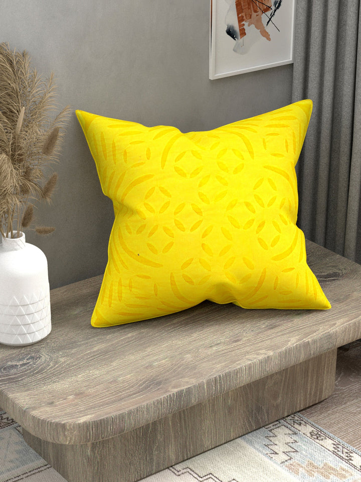 Yellow-Cotton-Handmade-Applique-Work-Cushion-Cover