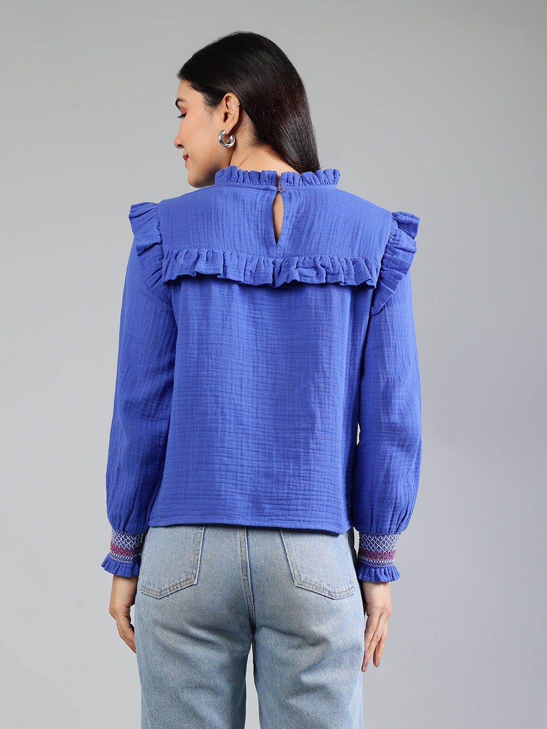 Royal-Blue-Cotton-Top