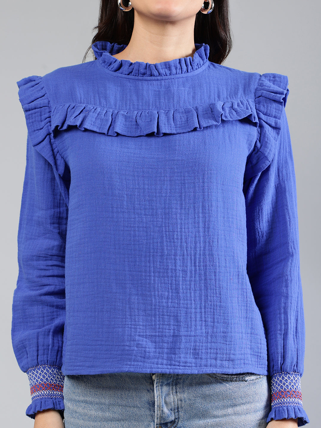 Royal-Blue-Cotton-Top