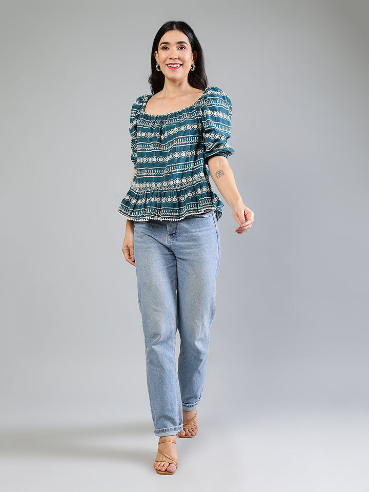 Green-Cotton-White-Schiffli-Top