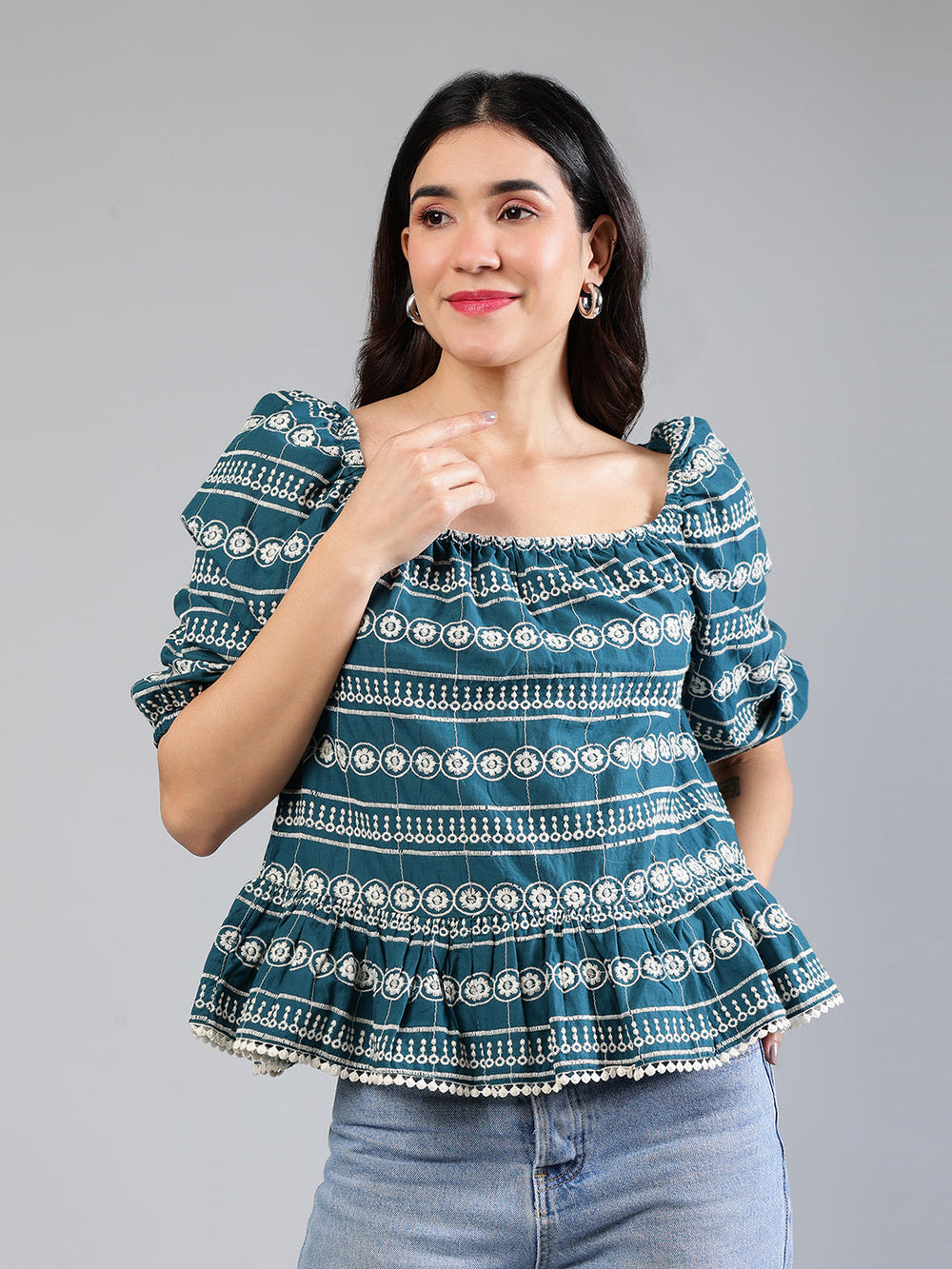 Green-Cotton-White-Schiffli-Top