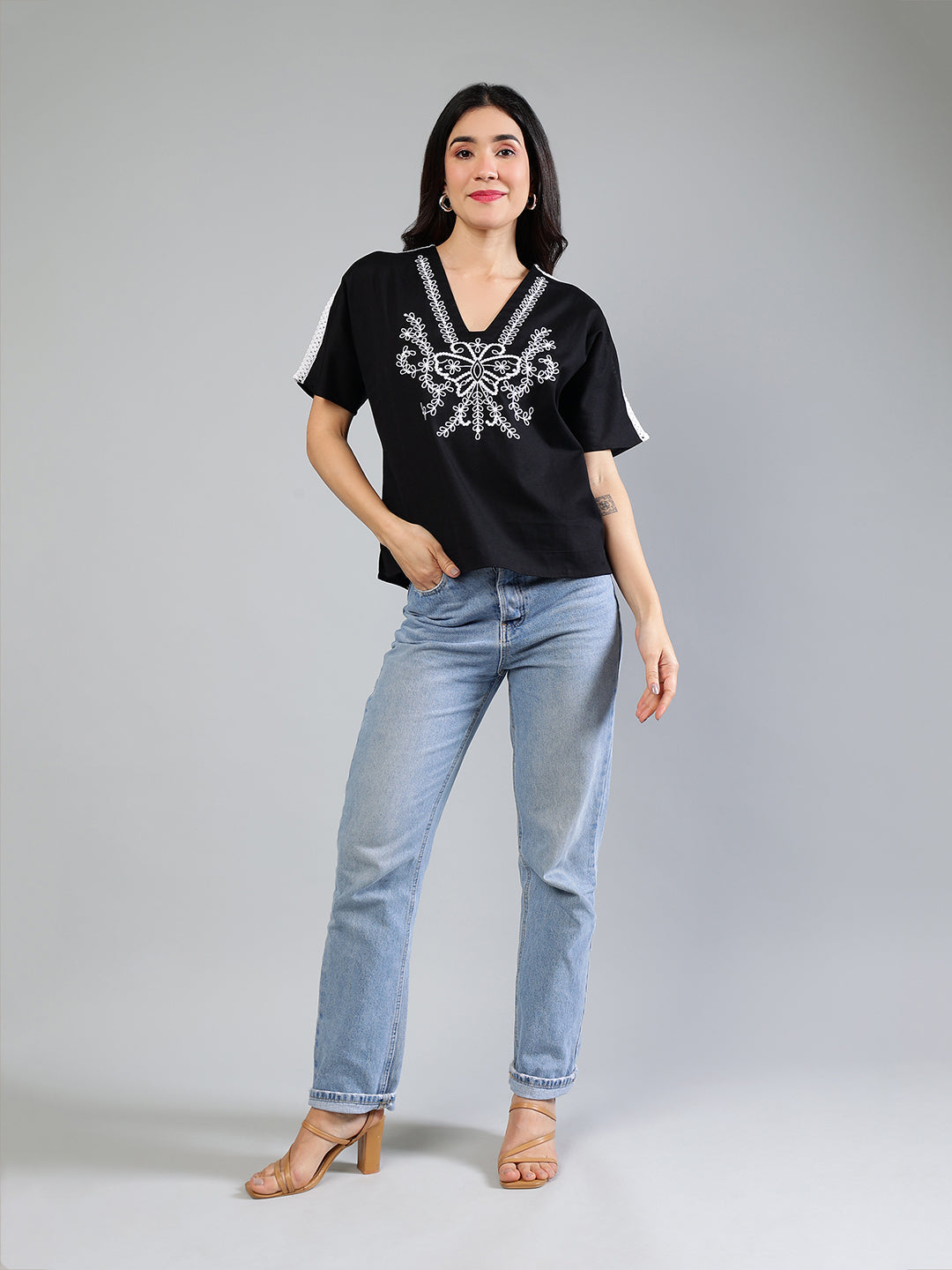 Black-Cotton-Embroidered-Lace-Detailing-Top