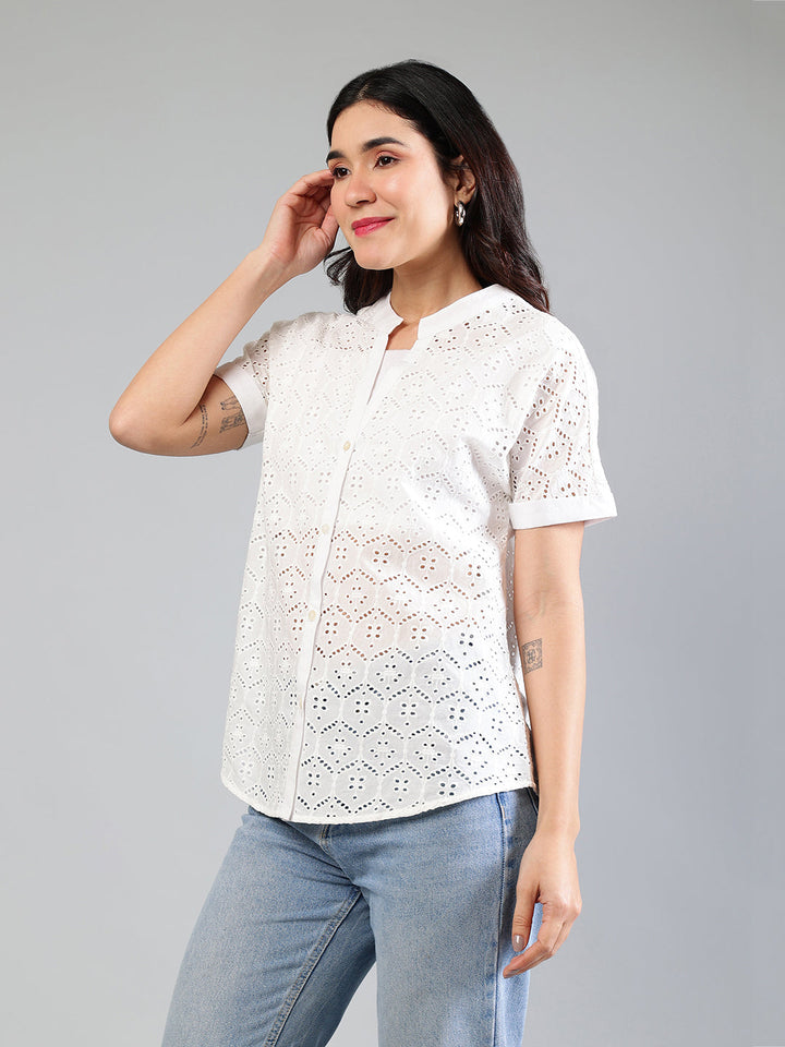 White-Cotton-Schiffli-Shirt