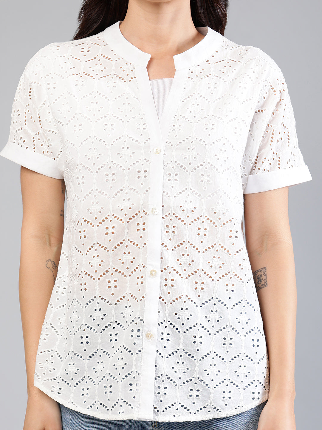 White-Cotton-Schiffli-Shirt