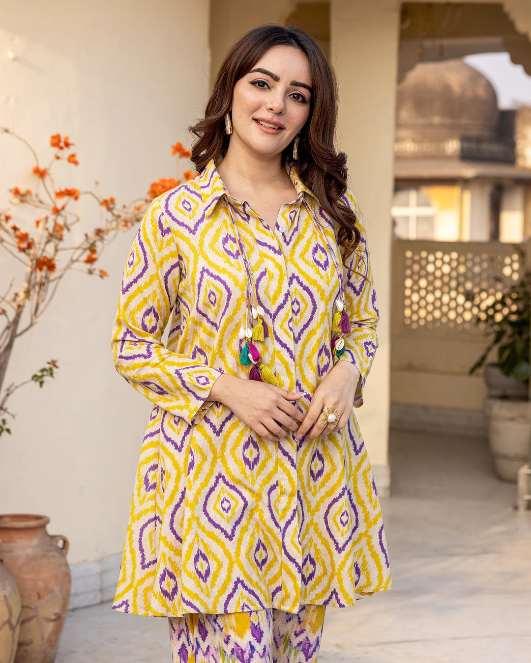 Sorbet-Yellow-Cotton-Ikat-Co-Ord-Set