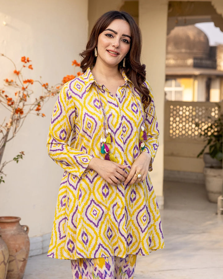 Sorbet-Yellow-Cotton-Ikat-Co-Ord-Set