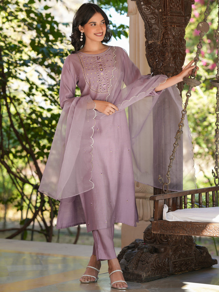 Lavender-Silk-Blend-Embroidered-3-Piece-Kurta-Set