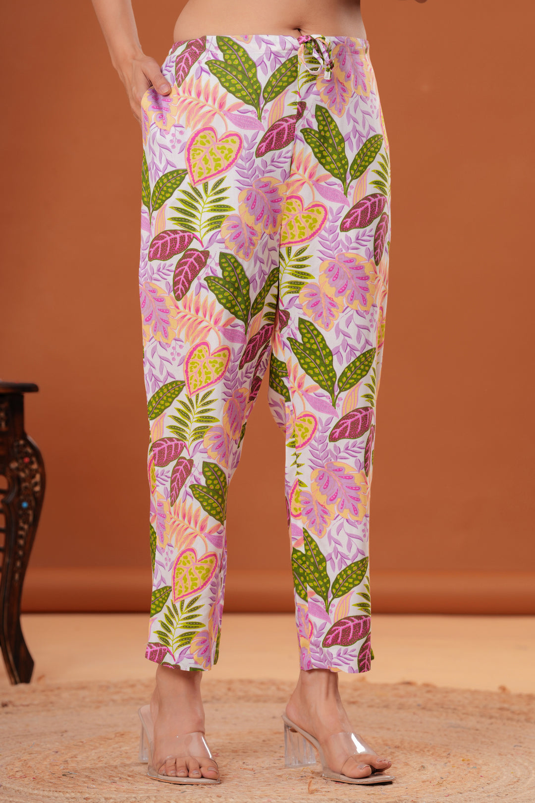 White Rayon Printed Maternity Kurta pant and Kurta set
