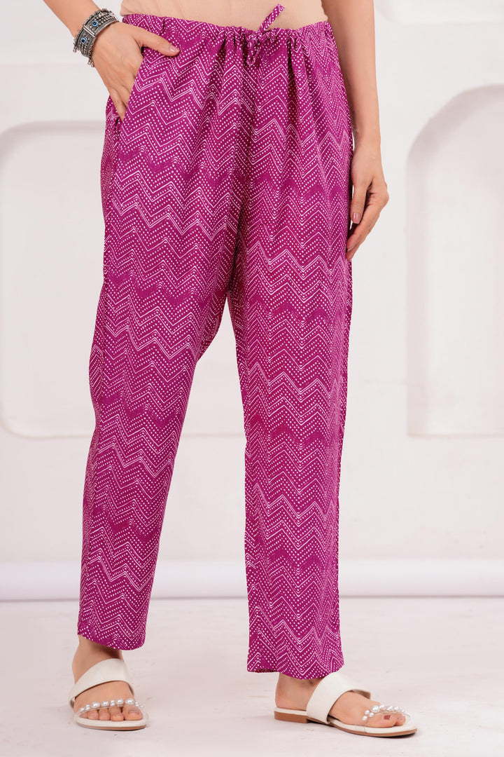 Pink Paisely Printed Maternity Kurta and Pant set