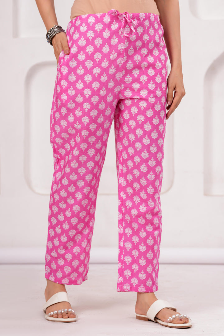 Pink FloralPrinted Maternity Kurta and Pant set
